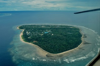 ulithi from the air in an airplane